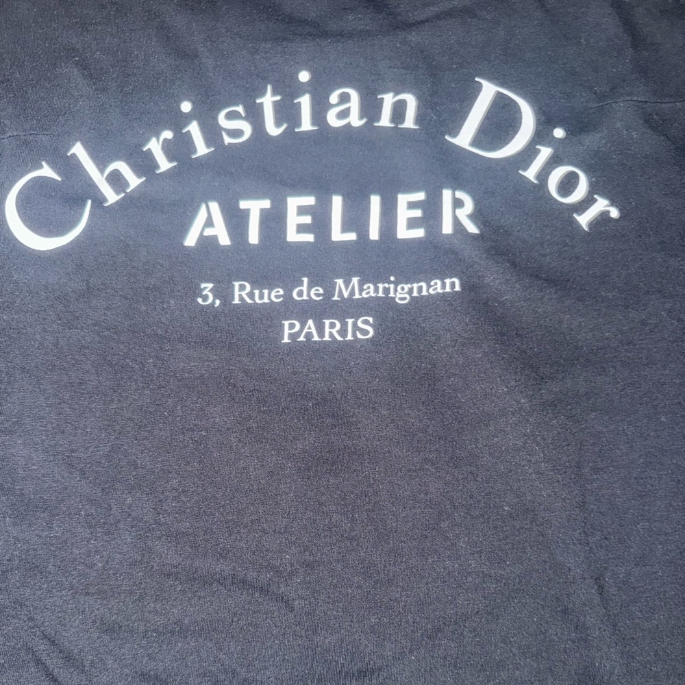 Dior Black Atelier T-Shirt with White Lettering